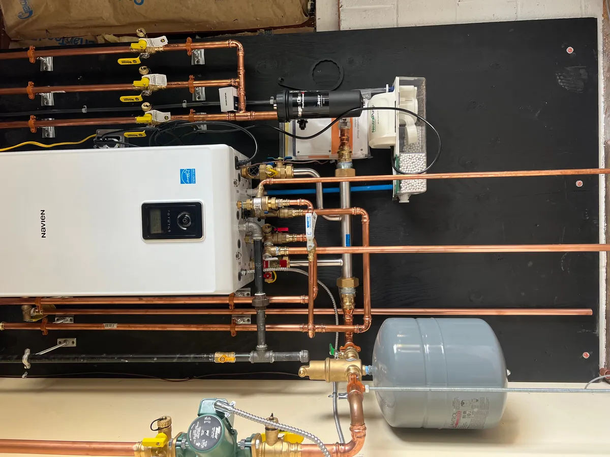 New combi boiler with copper pipework