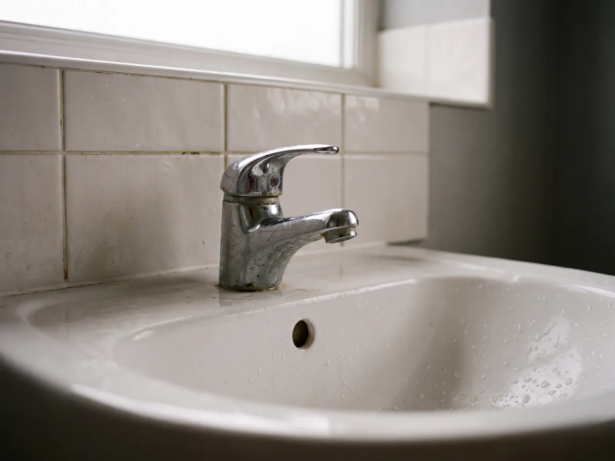 Chrome basin mixer tap