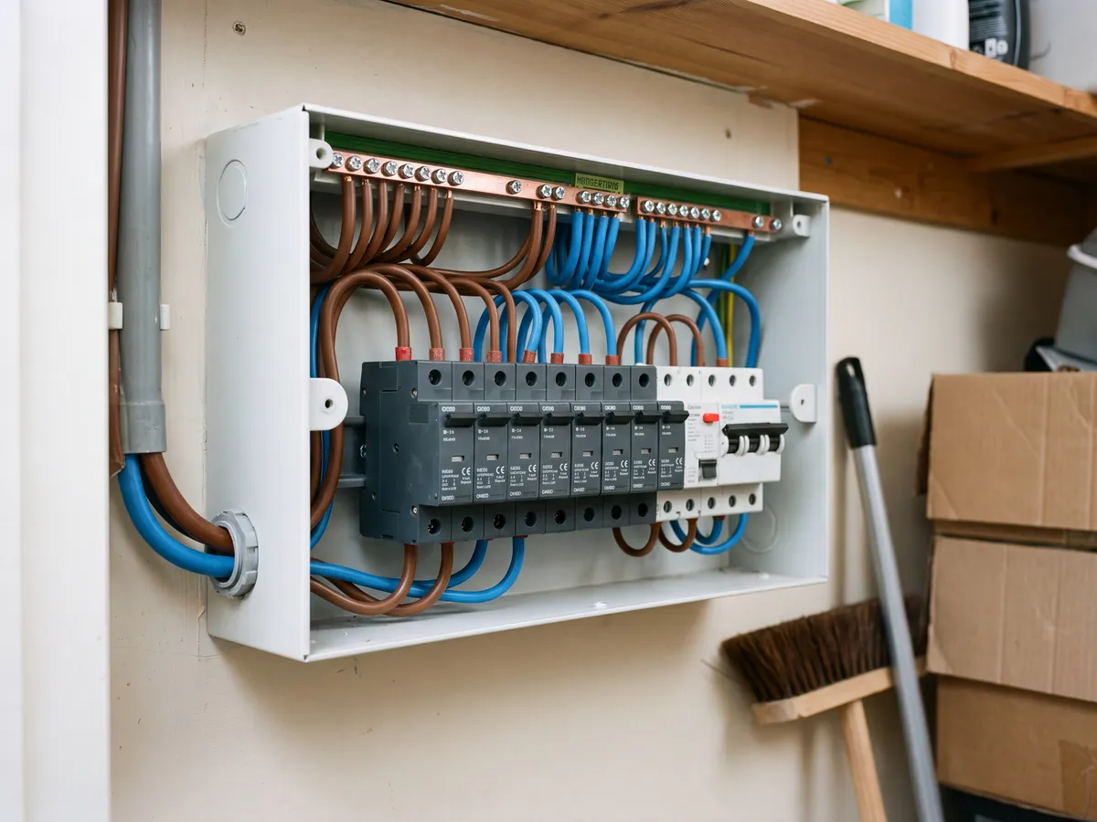Newly installed consumer unit
