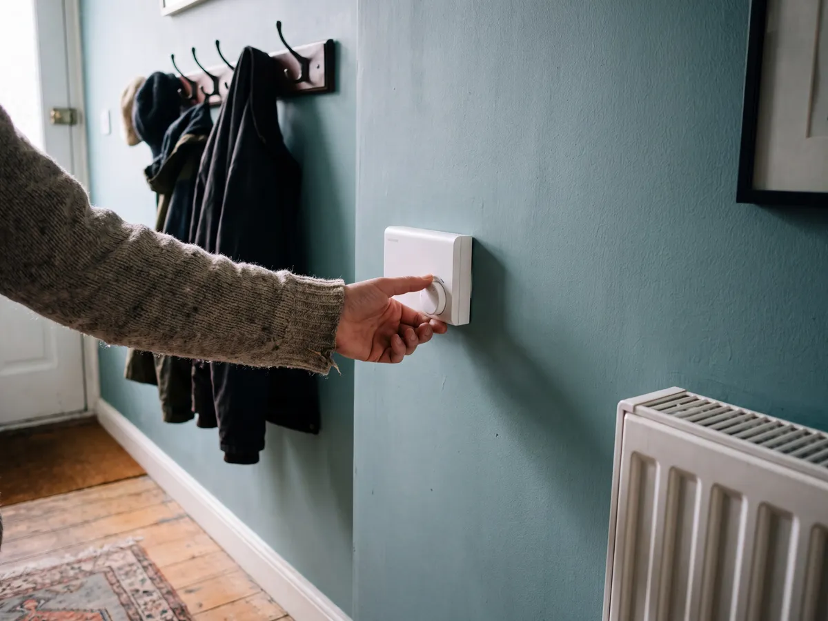 Setting a modern heating thermostat