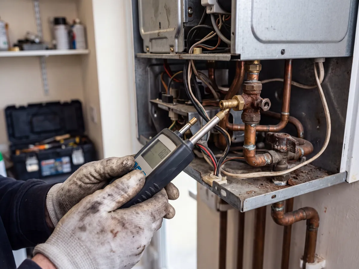 Testing a boiler before handover